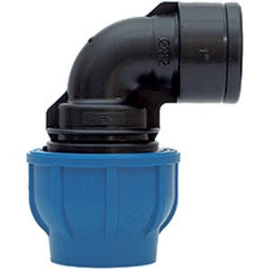 5 x RACCORDO POLIPROP GOMITO FEM D 40MM X11/4