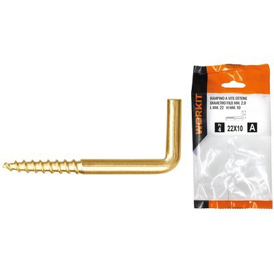 5 x RAMPINO A VITE OTTONE SELF WORKIT