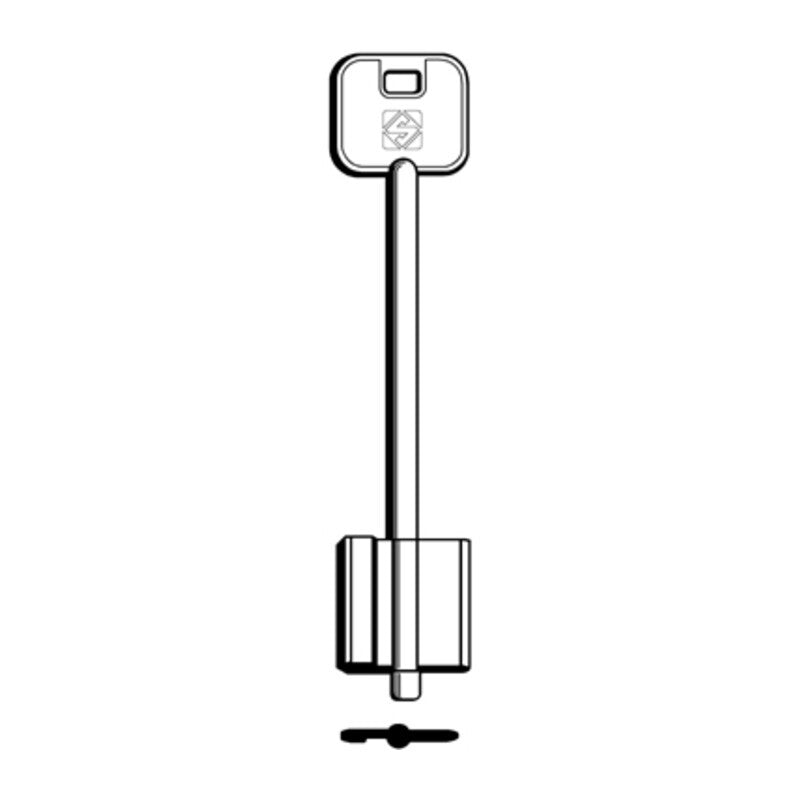 5 x SILCA 5R9 CHIAVE DOPPIA MAPPA OTTONE
