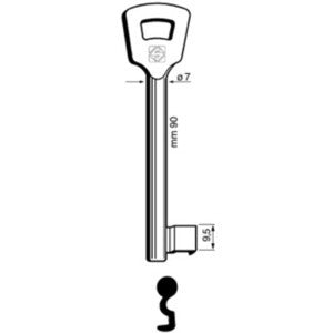 5 x SILCA 6NFH4L (EX 4NFHL) CHIAVE PATENT NICHELATA
