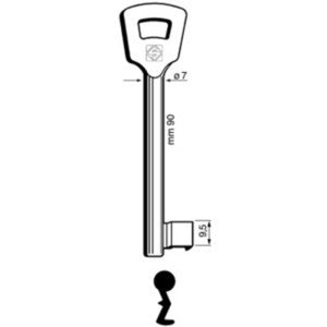 5 x SILCA 6NFH5L (EX 5NFHL) CHIAVE PATENT NICHELATA