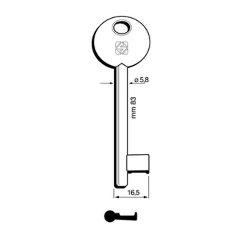 5 x SILCA 6P1D CHIAVE PATENT PARI BRONZATA