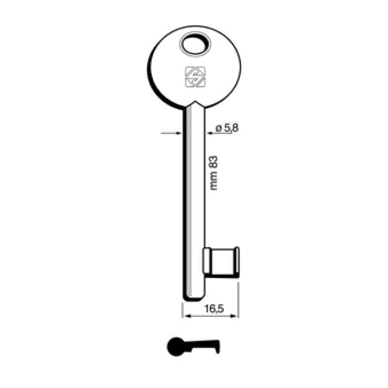 5 x SILCA 6P1S CHIAVE PATENT DISP BRONZATA