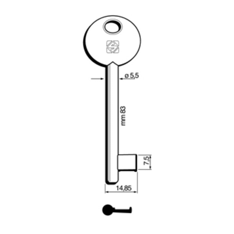 5 x SILCA 6P2D CHIAVE PATENT DISP BRONZATA
