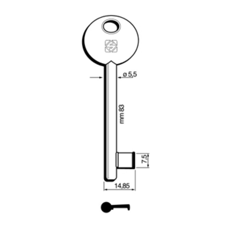 5 x SILCA 6P2S CHIAVE PATENT PARI BRONZATA
