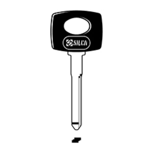 5 x SILCA HU41P CHIAVE AUTO TESTA PLASTICA OTTONE