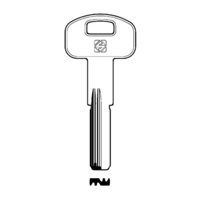 5 x SILCA IBF2R CHIAVE PUNZONATA OTTONE