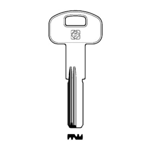 5 x SILCA IBF2R CHIAVE PUNZONATA OTTONE