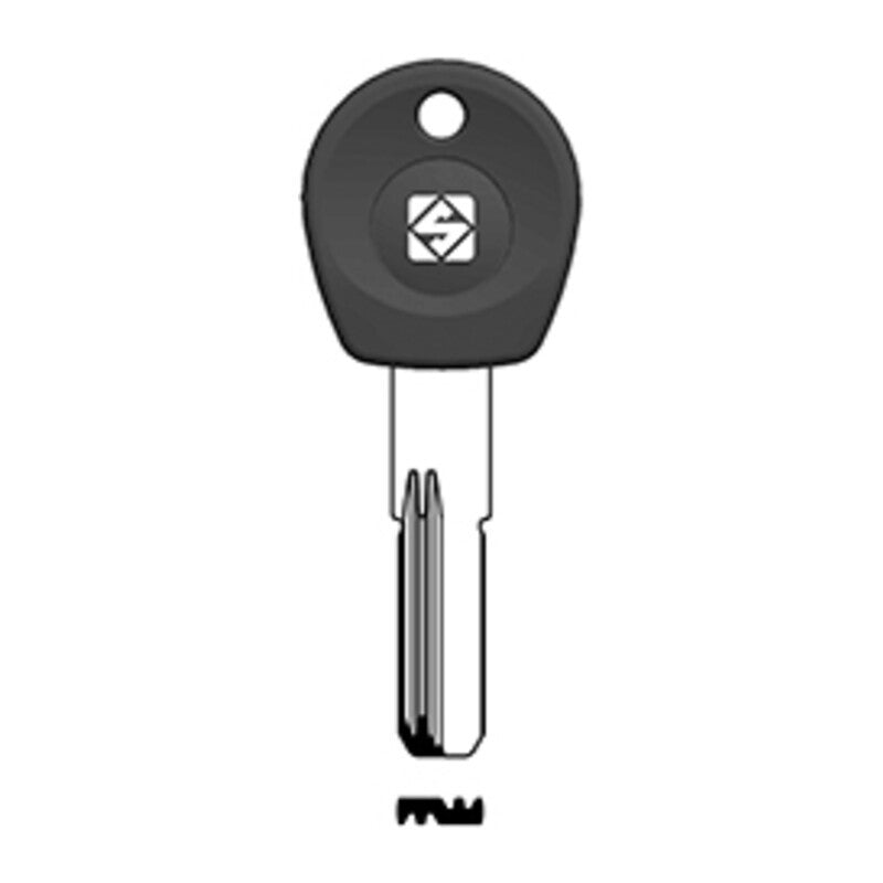 5 x SILCA MO2RP CHIAVE PUNZONATA TESTA PLASTICA OTTONE