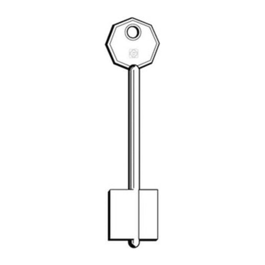 5 x SILCA MTL CHIAVE DOPPIA MAPPA OTTONE