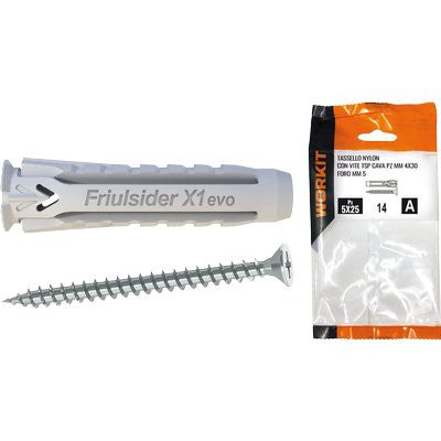 5 x TASSELLO NYLON + VITE SELF WORKIT