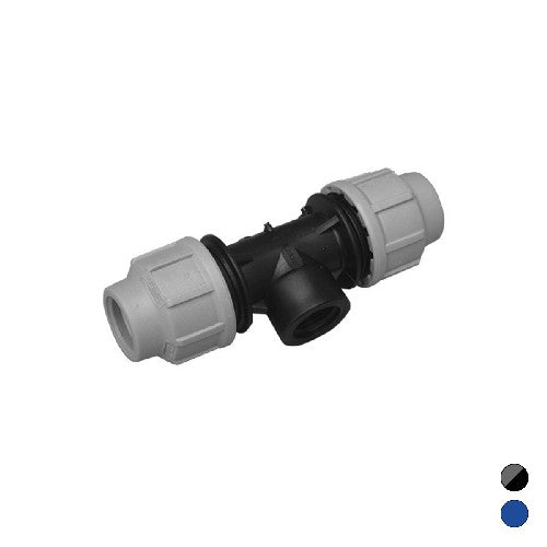 5 x TEE A 90° C/DERIVAZIONE FEMMINA IKARO RACCORDO PER POLIETILENE Misura: 1"1/2 x 50