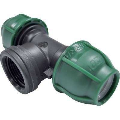 5 x TEE A COMPRESSIONE FILETTO FEMMINA PN10