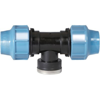 5 x TEE A COMPRESSIONE FILETTO FEMMINA PN16 UNIDELTA