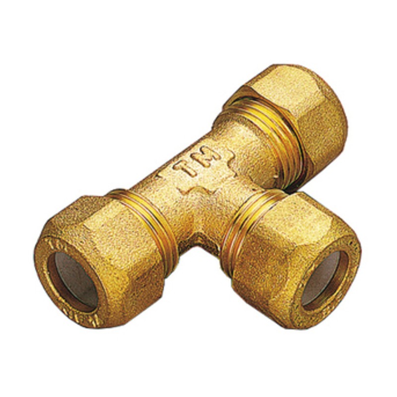 5 x TEE OTTONE TRE BICONI 14X1/2