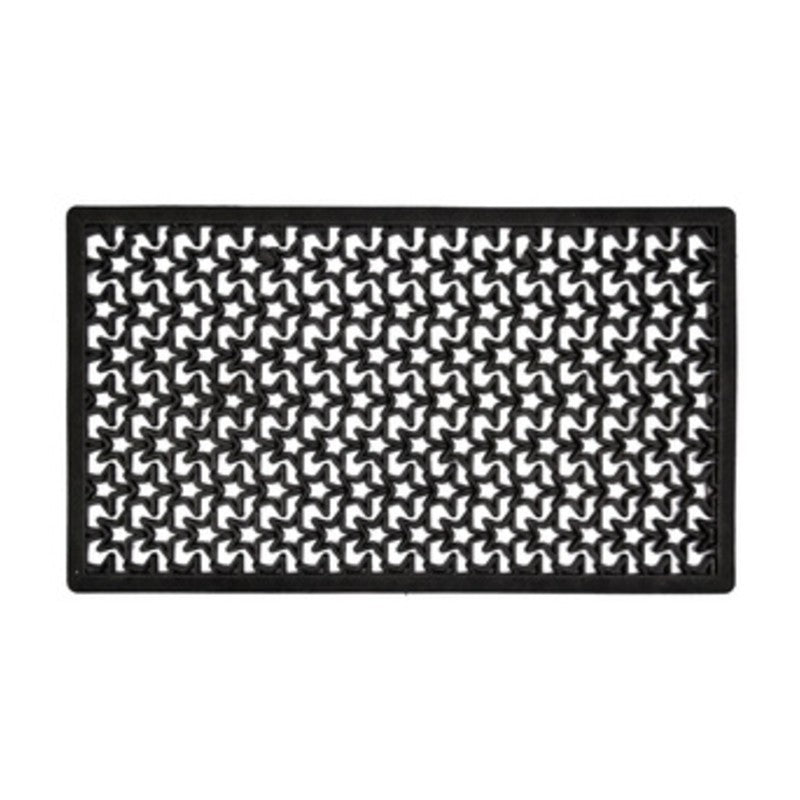 5 x ZERBINO STELLATO NERO C/BORDO 40X70 CM