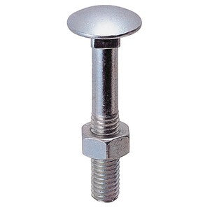 50 x BULLONE P/FERRO E LEGNO TTQS 10X160MM ZINCATO UNI5732