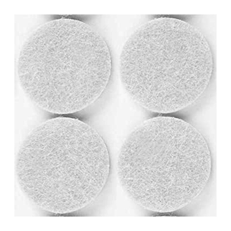 50 x FELTRINO ADESIVO SEDIA BIANCO D 30 MM CF 6 PZ