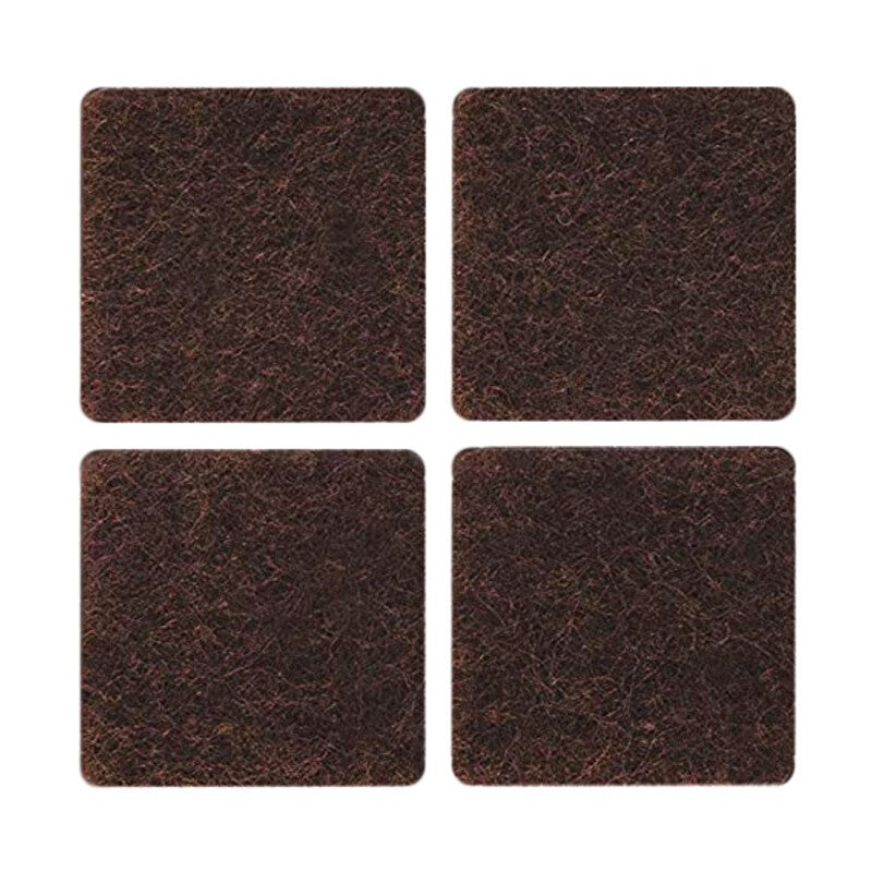 50 x FELTRINO ADESIVO SEDIA MARRONE  35X 35 MM CF 3 PZ*