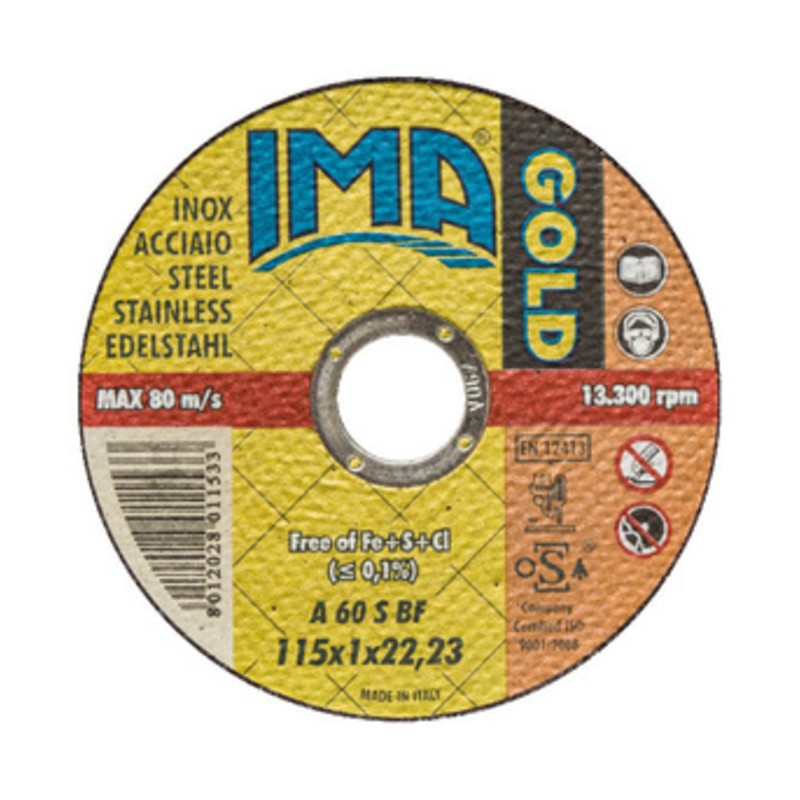 50 x IMA DISCO P/INOX GOLD PIANO D 115X1,0 MM
