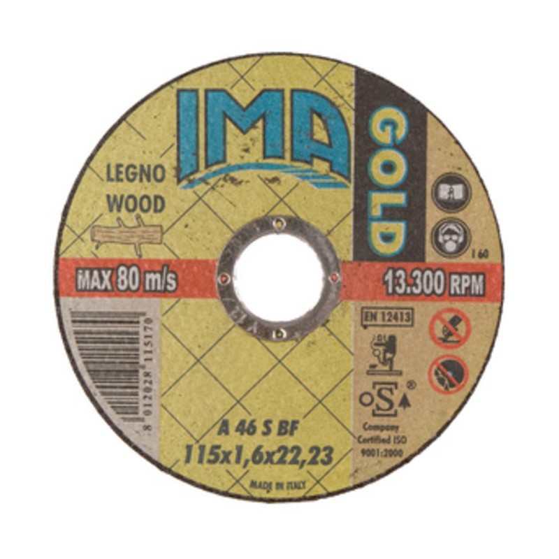 50 x IMA DISCO P/LEGNO GOLD PIANO D 115X1,6 MM