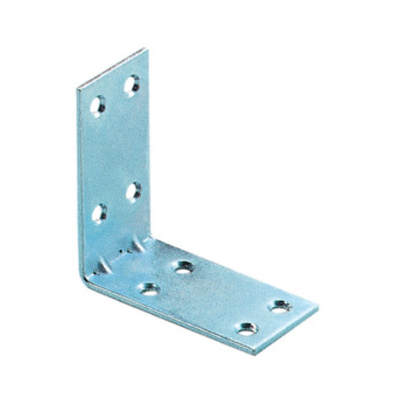 50 x PIASTRINA A 8 FORI 169 ANGOLO ZINCATA 30X2X30 MM**