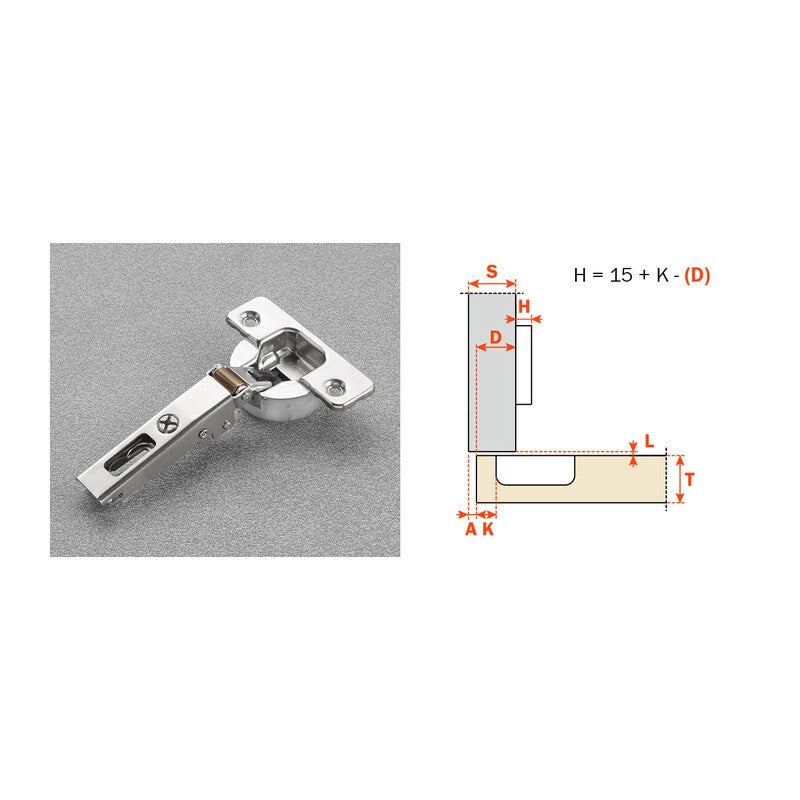 50 x SALICE CERNIERA AMMORTIZ C7A6AE9 COLLO 0 110 GRADI