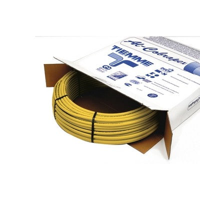 50 x TUBO MULTISTRATO GIALLO NUDO USO GAS TIEMME Misura: Diam. 26 x 3
