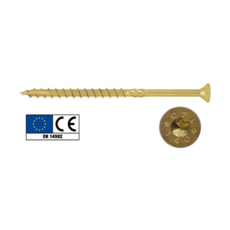 50 x VITE P/LEGNO PORTANTE TSP TX-40  8 X320MM ZN GIALLA FM-WOOD PRO