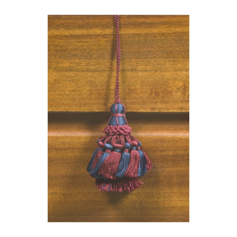 6 x FIOCCO P/CHIAVI CM.9 BLU E BORDO
