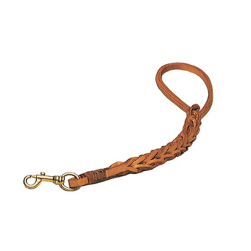 6 x GUINZAGLIO P/CANI CUOIO TRIPLA TRECCIA 50 CM