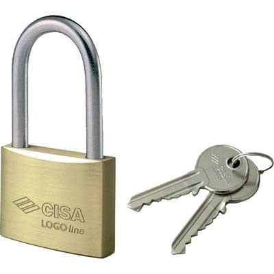 6 x LUCCHETTO ARCO LUNGO 21011 LOGO