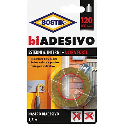 6 x NASTRO BIADESIVO INTERNI ESTERNI BOSTIK
