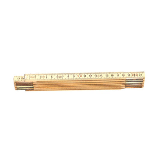 6 x PL DOPPIO METRO IN LEGNO 10 ASTE 16 MM BIANCO