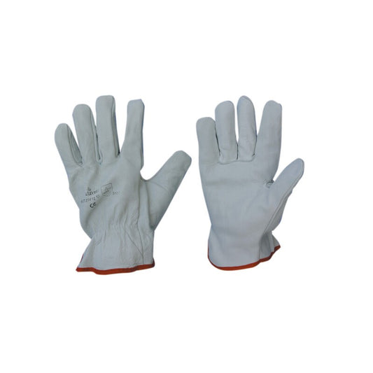 6 x PL GUANTI BOVINO TUTTO FIORE BIANCO TG.11