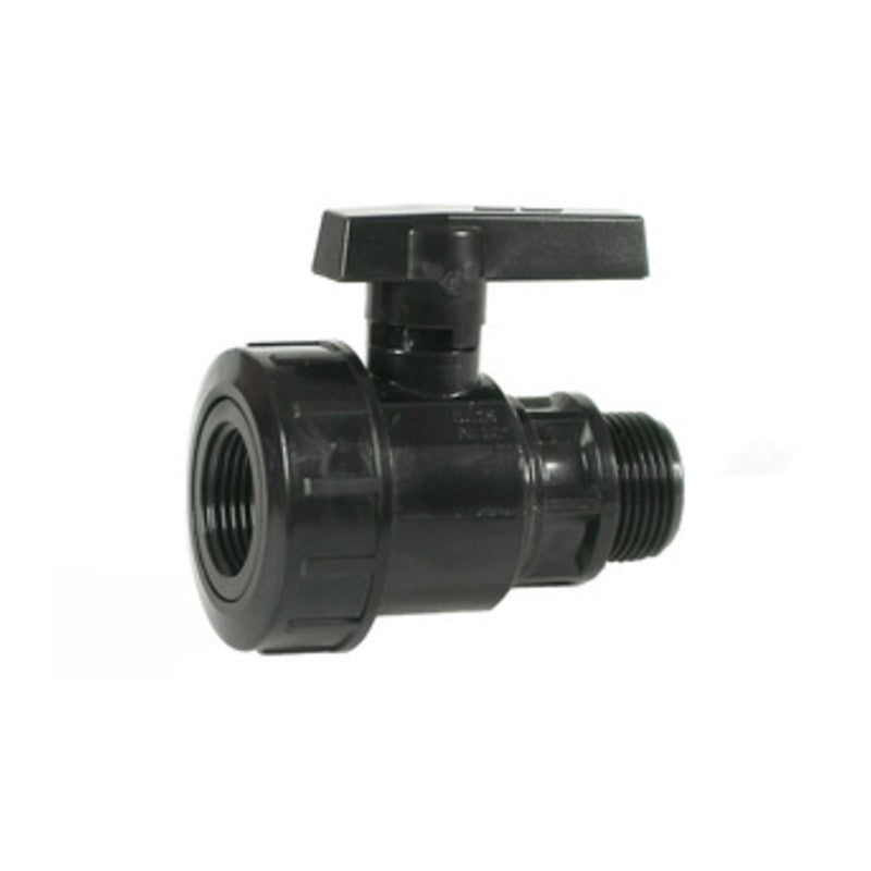 6 x RACCORDO PVC VALVOLA A SFERA MAS/FEM 1*