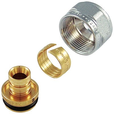 ADATTATORE CROMO PER TUBO MULTISTRATO Misura: 16x2
