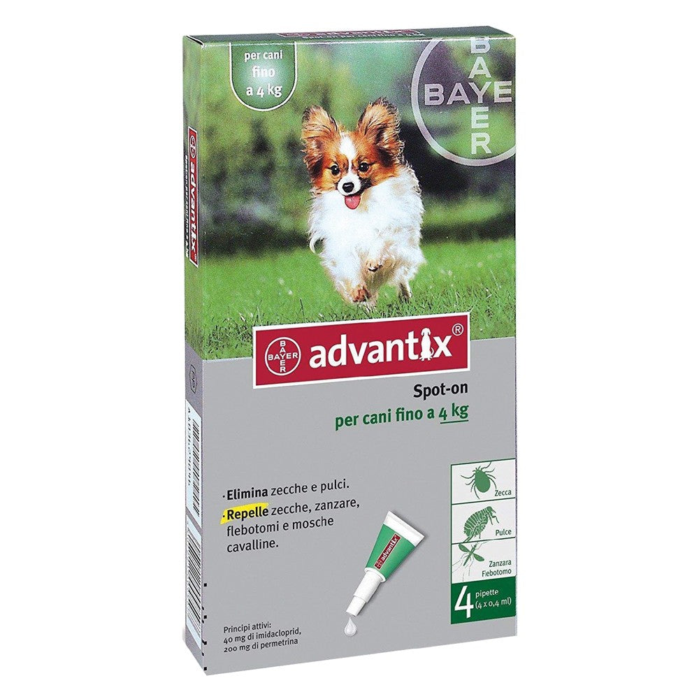ANTIPARASSITARIO 'ADVANTIX SPOT-ON' < 4 kg - 6 pipette ml 0,4