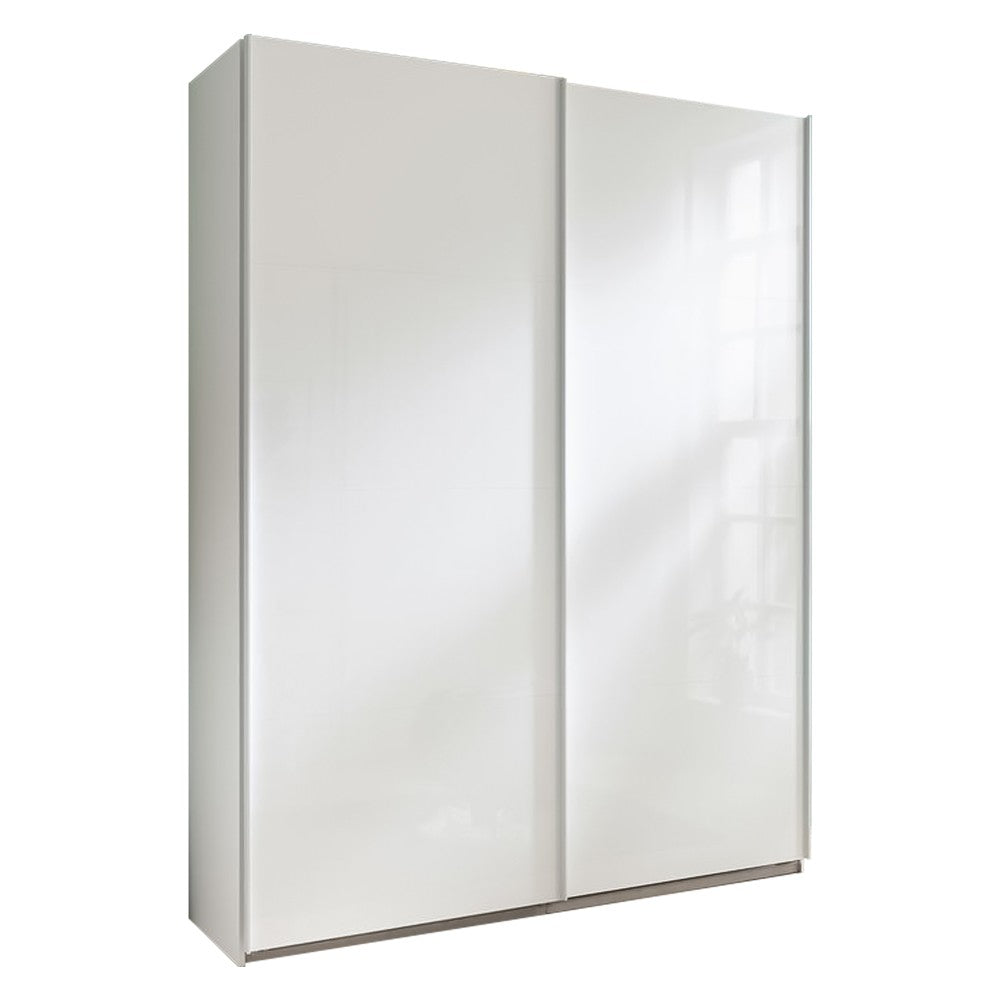 ARMADIO SCORREVOLE DUE ANTE LINEA 'SYSTEMA' cm. 150 x 67 x h.222 - bianco + rovere artisan