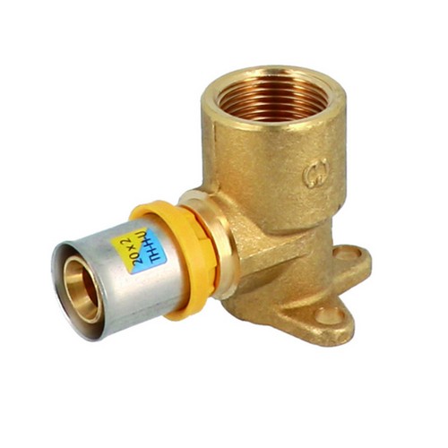 ATTACCO A MURO CON FLANGIA 3 FORI A PRESSARE PER MULTISTRATO Misura: 1/2" x 20