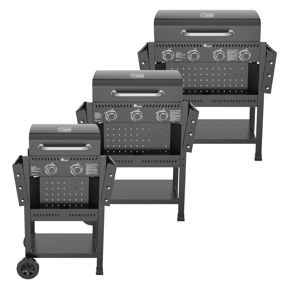 BARBECUE A GAS CARRELLATO mod. 3 fuochi - kW 2.5 x 3 - cm 114,2 x 102 x 55