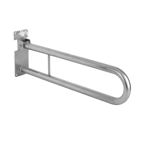 BARRA DI SOSTEGNO RIBALTABILE CON PORTACARTA IGIENICA Misura: cm. 85 Acciaio Inox