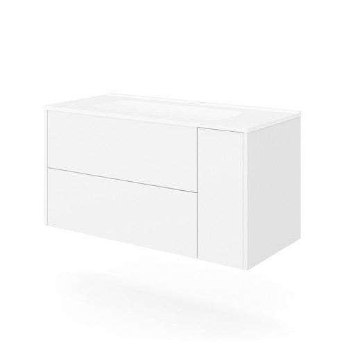 BASE SOSPESA MOBILE BAGNO CON LAVABO MOD. TRIO Misura: cm 81x46 Grigio antico