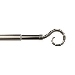 BASTONE METALLO D 12/9  70/120CM RICCIOLO NICHEL