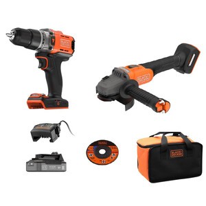 B+D KIT TRAPANO C/PERC + SMERIGLIATRICE 18V + ACC BCK24E1SB-QW