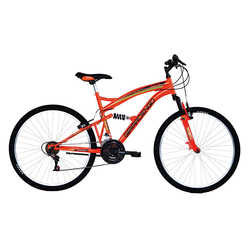 BICICLETTA 'FULL SUSPENSION' GIRARDENGO 26 - arancio/nero