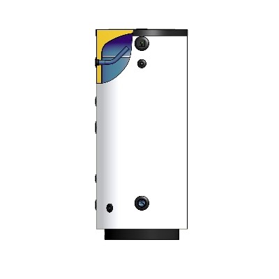 BOLLITORE VETRIFICATO PER SOLARE TERMICO MOD. BST Misura: lt 290 / D. 650 - H. 1395 mm
