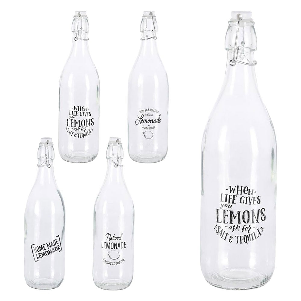 BOTTIGLIA IN VETRO 'DECORATA' 1000 ml