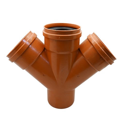 BRAGA DOPPIA 100/45° RAL 8023 Misura: Diam. 100