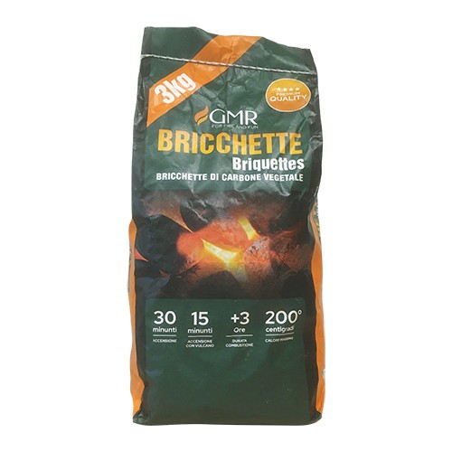 BRICCHETTE DI CARBONE VEGETALE Misura: 5 kg